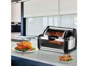 Rotisserie Toaster Oven Grill BBQ Electric Cooker Horizontal Rotng Skewer US Rotisserie Toaster Oven Grill BBQ Electric Cooker Horizontal Rotng Skewer US