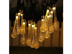 21.3ft 30 LED Drop String Fariy Lights Xmas Wedding Party Decor Solar Powered US 21.3ft 30 LED Drop String Fariy Lights Xmas Wedding Party Decor Solar Powered US