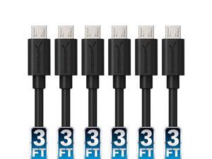 Sabrent CB-UM63 (6 Pack) Black USB 2.0 (A) Male to Micro (B) 3ft Cables Sabrent CB-UM63 (6 Pack) Black USB 2.0 (A) Male to Micro (B) 3ft Cables