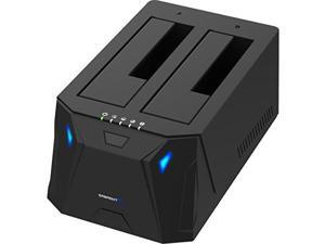 Sabrent USB 3.0 to SATA I/II/III Dual Bay External Hard Drive Docking Station for 2.5 or 3.5in HDD, SSD with Hard Drive Duplicator/Cloner Function (EC-HD2B) Sabrent USB 3.0 to SATA I/II/III Dual Bay External Hard Drive Docking Station for 2.5 or 3.5in HDD, SSD with Hard Drive Duplicator/Cloner Function (EC-HD2B)