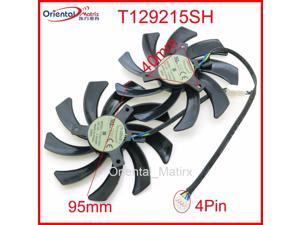 2pcs/lot T129215SH DC12V 0.30A 95mm VGA Fan For Sapphire R9 380 390 4G D5 Graphics Card Cooling Fan 2pcs/lot T129215SH DC12V 0.30A 95mm VGA Fan For Sapphire R9 380 390 4G D5 Graphics Card Cooling Fan