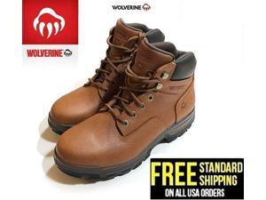 Men's 6" Steel Toe Waterproof Oil Slip Resistant Work Boot - Brown Men's 6" Steel Toe Waterproof Oil Slip Resistant Work Boot - Brown