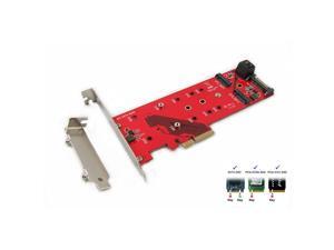 PEXM2125 M2 NGFF to PCI Express 30 x4 Adapter Card Support 1x M2 PCIe NVMe or AHCI SSD + 2X M2 SATA SSDs PEXM2125 M2 NGFF to PCI Express 30 x4 Adapter Card Support 1x M2 PCIe NVMe or AHCI SSD + 2X M2 SATA SSDs
