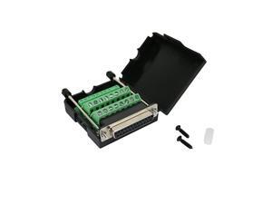 DB25 Connector to Wiring Terminal Db25 Breakout Board SolderFree Female Adapter with Case DB25 Connector to Wiring Terminal Db25 Breakout Board SolderFree Female Adapter with Case
