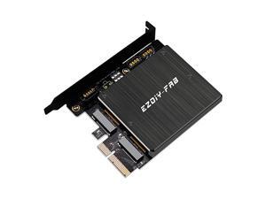 Dual M2 Adapter M2 PCIe NVMe and PCIe AHCI SSD to PCIe 30 x4 and M2 SATA SSD to SATA III Adapter Card Dual M2 Adapter M2 PCIe NVMe and PCIe AHCI SSD to PCIe 30 x4 and M2 SATA SSD to SATA III Adapter Card