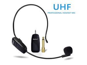 Microphone Headset UHF Headset Mic System 160ft Range Headset Mic and Handheld Mic 2 in 1 1814 Plug for Speakers Voice Amplifier PA System Not Supported iPhone AUX Microphone Headset UHF Headset Mic System 160ft Range Headset Mic and Handheld Mic 2 in 1 1814 Plug for Speakers Voice Amplifier PA System Not Supported iPhone AUX