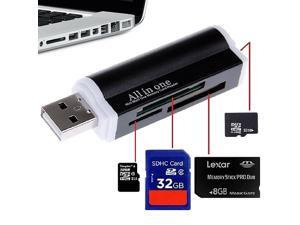 All in One 4-in-1 USB 2.0 Memory Card Reader, Memory Card Reader Adapter for SD / MicroSD/ MMC / SDHC / T-Flash / RS-MMC / Mini SD / Mini SDHC / MS / MS Pro / MS Duo / MS Pro Duo / M2 All in One 4-in-1 USB 2.0 Memory Card Reader, Memory Card Reader Adapter for SD / MicroSD/ MMC / SDHC / T-Flash / RS-MMC / Mini SD / Mini SDHC / MS / MS Pro / MS Duo / MS Pro Duo / M2