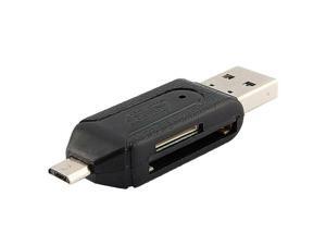 2-IN-1 Micro USB OTG to USB 2.0 Adapter TF SD SDXC Memory Card Reader For PC Android Smartphone Black Color 2-IN-1 Micro USB OTG to USB 2.0 Adapter TF SD SDXC Memory Card Reader For PC Android Smartphone Black Color