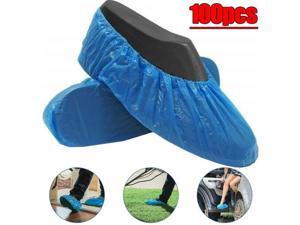 100pcs Disposable Shoe Cover Blue Anti Slip Waterproof Dust proof Skidproof Plastic Cleaning Overshoes Boot Safety 100pcs Disposable Shoe Cover Blue Anti Slip Waterproof Dust proof Skidproof Plastic Cleaning Overshoes Boot Safety