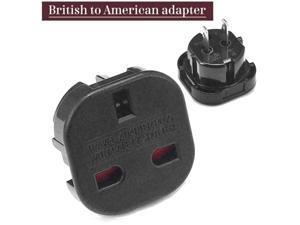 British 3-Pin to USA 2-Pin Power Adapter, Portable UK To USA/Canada/AU Travel Adapter Plug, Power Converter Travelling Adapter British 3-Pin to USA 2-Pin Power Adapter, Portable UK To USA/Canada/AU Travel Adapter Plug, Power Converter Travelling Adapter