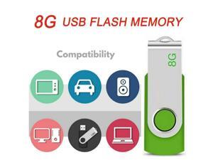 8GB Flash Drive USB Flash Memory Drive Portable Swivel U Disk Memory Stick USB 2.0 Thumb USB Drive 2.0 High Speed Memory Stick Pen for PC/Mac Storage Green 8GB Flash Drive USB Flash Memory Drive Portable Swivel U Disk Memory Stick USB 2.0 Thumb USB Drive 2.0 High Speed Memory Stick Pen for PC/Mac Storage Green
