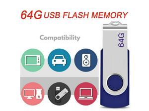 64GB USB Drive U Disk Flash Memory Stick Storage Data USB 2.0 Memory Stick Flash Thumb Pen Drive PC/Mac Storage Blue 64GB USB Drive U Disk Flash Memory Stick Storage Data USB 2.0 Memory Stick Flash Thumb Pen Drive PC/Mac Storage Blue