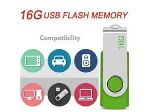 16GB Flash Drive USB Flash Memory Drive Portable Swivel U Disk Memory Stick USB 2.0 Thumb USB Drive 2.0 High Speed Memory Stick Pen for PC/Mac Storage Green 16GB Flash Drive USB Flash Memory Drive Portable Swivel U Disk Memory Stick USB 2.0 Thumb USB Drive 2.0 High Speed Memory Stick Pen for PC/Mac Storage Green