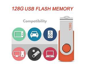 128GB USB 2.0 Flash Drive Portable Swivel U Disk Flach Memory Drive USB Drive USB Flash Memory Stick Pen Thumb Drive Storage Disk Orange 128GB USB 2.0 Flash Drive Portable Swivel U Disk Flach Memory Drive USB Drive USB Flash Memory Stick Pen Thumb Drive Storage Disk Orange