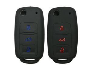 2Pcs Silicone Flip Key Fob Skin Cover Case Protector Keyless Jacket Remote Holder for VW Volkswagen Jetta GTI Passat Golf Tiguan Touareg Beetle 2Pcs Silicone Flip Key Fob Skin Cover Case Protector Keyless Jacket Remote Holder for VW Volkswagen Jetta GTI Passat Golf Tiguan Touareg Beetle