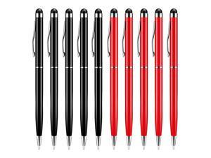 Stylus Pens for Touch Screens 10pcs Universal 2 in 1 Capacitive Stylus Ballpoint Pen for iPadiPhoneSamsungHTCKindleTabletAll Capacitive Touch Screen Device Black+Red Stylus Pens for Touch Screens 10pcs Universal 2 in 1 Capacitive Stylus Ballpoint Pen for iPadiPhoneSamsungHTCKindleTabletAll Capacitive Touch Screen Device Black+Red