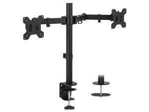 Dual Monitor Mount | Double Monitor Desk Stand | Two Heavy Duty Full Motion Adjustable Arms Fit 2 Computer Screens 17 19 20 21 22 24 27 Inch | VESA 75 100 | CClamp and Grommet Base Dual Monitor Mount | Double Monitor Desk Stand | Two Heavy Duty Full Motion Adjustable Arms Fit 2 Computer Screens 17 19 20 21 22 24 27 Inch | VESA 75 100 | CClamp and Grommet Base