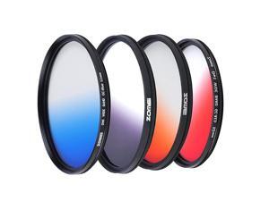 52mm Slim Graduated Grey Blue Orange Red Lens Filter Kit for Canon Nikon 52mm Slim Graduated Grey Blue Orange Red Lens Filter Kit for Canon Nikon
