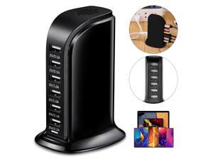 USB Charger, 6A 30W 6-Port Desktop USB Charging Station Hub Wall Charger with Smart IC Tech, Multi Ports Rapid Adapter Fit for iPad, Smartphones, Cameras, PSP, Bluetooth Speakers and More USB Charger, 6A 30W 6-Port Desktop USB Charging Station Hub Wall Charger with Smart IC Tech, Multi Ports Rapid Adapter Fit for iPad, Smartphones, Cameras, PSP, Bluetooth Speakers and More