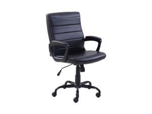 Classic Leather Mid-Back Manager's Office Chair, Black Classic Leather Mid-Back Manager's Office Chair, Black