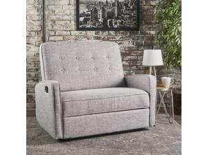 Tweed Fabric Oversized Recliner, Light Gray Tweed Fabric Oversized Recliner, Light Gray