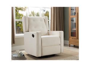 Swivel Glider Rocker Recliner Home-Color:Cream,Fabric:Microfiber Swivel Glider Rocker Recliner Home-Color:Cream,Fabric:Microfiber
