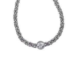 Veto Stainless Steel & Cubic Zirconia Byzantine Pendant Necklace Veto Stainless Steel & Cubic Zirconia Byzantine Pendant Necklace