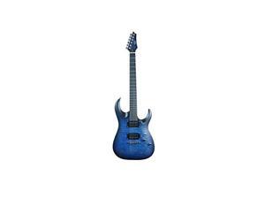 ivy is300 tbl strat solidbody electric guitar, trans blue burst ivy is300 tbl strat solidbody electric guitar, trans blue burst