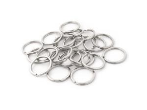 Unique BargainsMetal Free DIY Ring Chain Key Split Loop Holder Silver Tone 30mm Inner Dia 23pcs Unique BargainsMetal Free DIY Ring Chain Key Split Loop Holder Silver Tone 30mm Inner Dia 23pcs