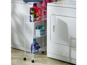 Home Essentials 05121 3-Tier Storage Cart-White Home Essentials 05121 3-Tier Storage Cart-White