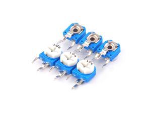50pcs WH06-1 RM063-104 Blue White Resistance Adjustable Resistor Potentiometer 100K ohm 50pcs WH06-1 RM063-104 Blue White Resistance Adjustable Resistor Potentiometer 100K ohm