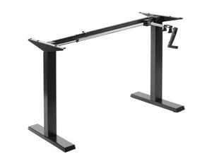 VIVO Black Manual Height Adjustable Stand Up Desk Frame Crank System VIVO Black Manual Height Adjustable Stand Up Desk Frame Crank System