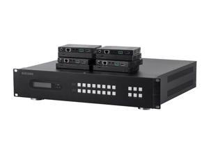 Monoprice 4K 18Gbps HDBaseT 8x8 HDMI Matrix Extender Switch over Cat6 - Black With 8 Receivers and 8 IR Kits - Blackbird Monoprice 4K 18Gbps HDBaseT 8x8 HDMI Matrix Extender Switch over Cat6 - Black With 8 Receivers and 8 IR Kits - Blackbird