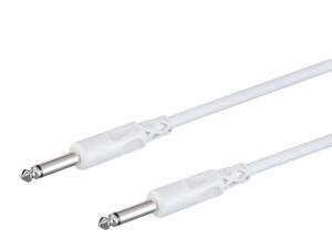Monoprice 1/4in TS M/M - 15 Feet - White (5 Pack) | 24AWG, Straight Connector Instrument/Guitar Cable - Select Series Monoprice 1/4in TS M/M - 15 Feet - White (5 Pack) | 24AWG, Straight Connector Instrument/Guitar Cable - Select Series