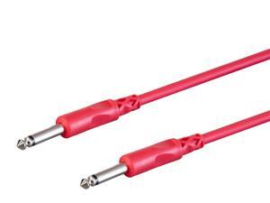 Monoprice 1/4in TS M/M - 6 Feet - Red (5 Pack) | 24AWG, Straight Connector Instrument/Guitar Cable - Select Series Monoprice 1/4in TS M/M - 6 Feet - Red (5 Pack) | 24AWG, Straight Connector Instrument/Guitar Cable - Select Series
