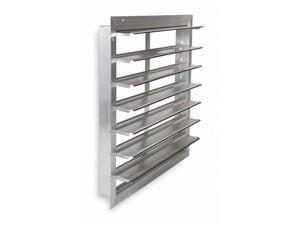 DAYTON 2FTW6 24" Backdraft Damper / Wall Shutter, Front Flange, 24-1/2" x DAYTON 2FTW6 24" Backdraft Damper / Wall Shutter, Front Flange, 24-1/2" x