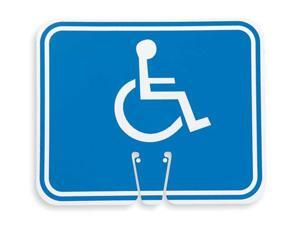 ZORO SELECT 03-550-H Traffic Cone Sign,White/Blue,Handicapped ZORO SELECT 03-550-H Traffic Cone Sign,White/Blue,Handicapped