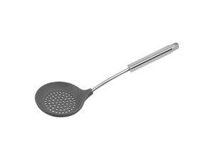 14 Inch Length Silicone Slotted Spoon Heat Resistant to 450°F One Piece Design Stainless Steel Handle Skimmer Restaurant Kitchen Cooking Utensil for Serving Soup Black 14 Inch Length Silicone Slotted Spoon Heat Resistant to 450°F One Piece Design Stainless Steel Handle Skimmer Restaurant Kitchen Cooking Utensil for Serving Soup Black