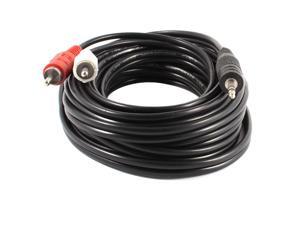 Global Bargains 16.4Ft 5M Extension Male to Male M/M RCA Audio Video AV Cable Lead Cord Black Global Bargains 16.4Ft 5M Extension Male to Male M/M RCA Audio Video AV Cable Lead Cord Black