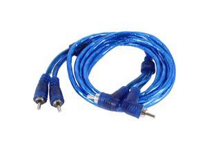 Global Bargains Double RCA Male to 2 Male M/M Connector Audio Cable Blue 6.6ft Global Bargains Double RCA Male to 2 Male M/M Connector Audio Cable Blue 6.6ft