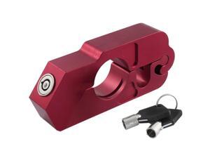 Motorcyle Red Aluminum Security Anti-Theft Handlebar Brake Lever Lock w 2 Keys Motorcyle Red Aluminum Security Anti-Theft Handlebar Brake Lever Lock w 2 Keys
