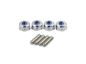 Car Blue Rhinestone Decoration Hexagon Shape License Plate Screw Bolt 4 Pcs Car Blue Rhinestone Decoration Hexagon Shape License Plate Screw Bolt 4 Pcs