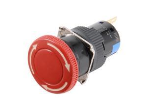 AC 250V 5A SPDT NO NC 3P Self-Locking Emergency Stop Mushroom Pushbutton Switch AC 250V 5A SPDT NO NC 3P Self-Locking Emergency Stop Mushroom Pushbutton Switch