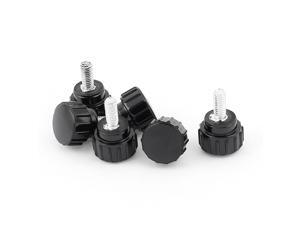 6 Pcs Plastic Head M4x10 Male Threaded Knurled Grip Knobs Thumb Screw 6 Pcs Plastic Head M4x10 Male Threaded Knurled Grip Knobs Thumb Screw