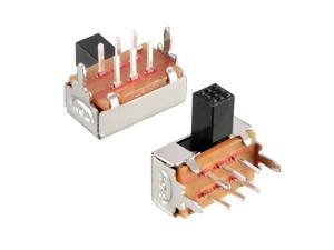 50Pcs 4mm Horizontal Slide Switch DPDT 2P2T 6 Terminals PCB Panel Latching 50Pcs 4mm Horizontal Slide Switch DPDT 2P2T 6 Terminals PCB Panel Latching