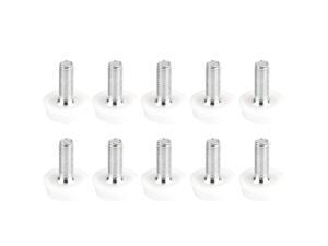 M8 x 20mm Threaded Furniture Cabinet Screw On Leveling Glide Foot 10 Pcs M8 x 20mm Threaded Furniture Cabinet Screw On Leveling Glide Foot 10 Pcs
