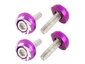 Motorcycle Car License Plate Frame Screw Bolt Decor Purple 4 Pcs Motorcycle Car License Plate Frame Screw Bolt Decor Purple 4 Pcs