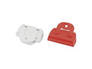 Unique Bargains 2 x Food Storage Bag Sealing Plastic Clips Clamps Red White Unique Bargains 2 x Food Storage Bag Sealing Plastic Clips Clamps Red White