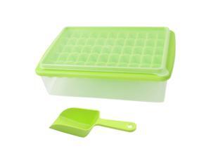 Plastic Ice Cube Trays with Lid Ice Scoop and Storage Bin 55 Grids Ice Cube Tray Mold for Kitchen KTV Bar Chilled Drinks Bar Hotel Green Plastic Ice Cube Trays with Lid Ice Scoop and Storage Bin 55 Grids Ice Cube Tray Mold for Kitchen KTV Bar Chilled Drinks Bar Hotel Green