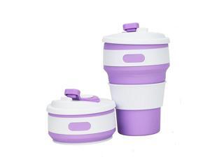 350ML Folding Portable Silicone Telescopic Drinking Collapsible Coffee Cup Travel Folding Water Bottle (Purple) 350ML Folding Portable Silicone Telescopic Drinking Collapsible Coffee Cup Travel Folding Water Bottle (Purple)